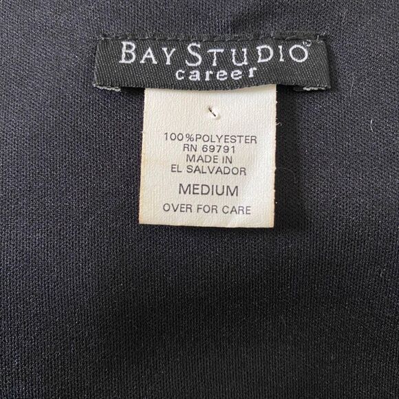 Bay Studio Black Gold Celestial Witchy Whimsygoth Mesh Babydoll Blouse Top M - Picture 8 of 8